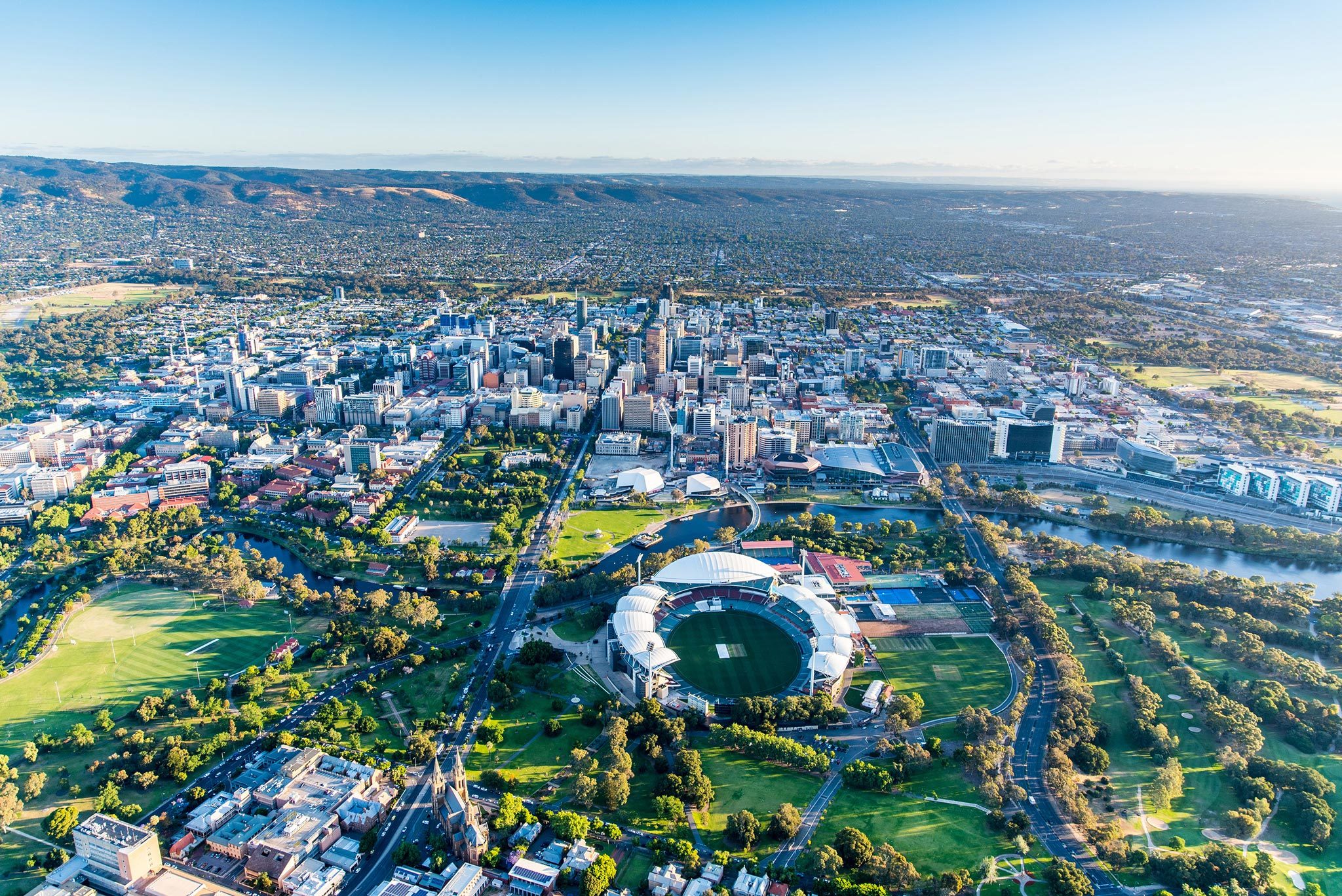 Aerial City Adelaide